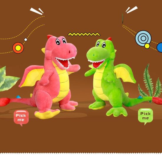 Jucarie plus Dinozaur cu aripi Dragonul cu tepi 100cm