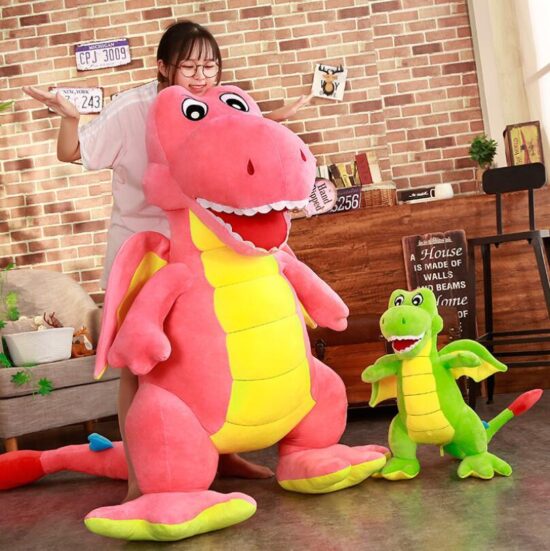 Jucarie plus Dinozaur cu aripi Dragonul cu tepi 100cm