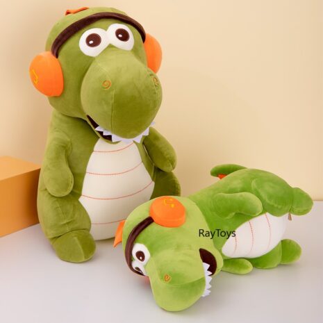 Jucarie plus Dinozaurul cu casti Ascultam muzica