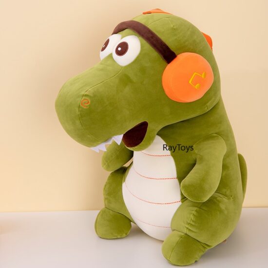 Jucarie plus Dinozaurul cu casti Ascultam muzica