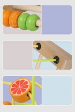 Labirint Jucarie Montessori cu Abac si Fructe colorate 3D