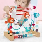 Labirint Jucarie Montessori cu animale si Abac Circuit Circles
