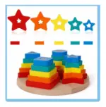 Sortator forme geometrice curcubeu 4 coloane