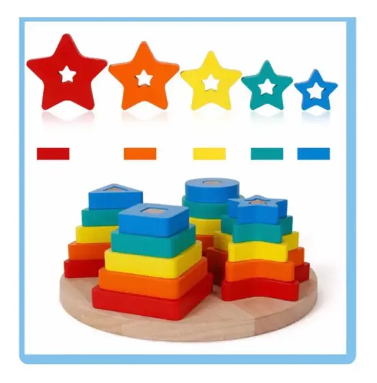 Sortator forme geometrice curcubeu 4 coloane