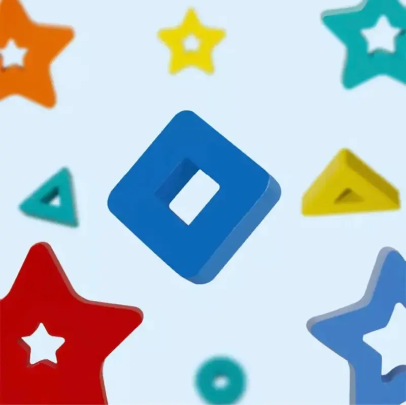 Sortator forme geometrice curcubeu 4 coloane