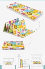 Covor pliabil de joaca cu 2 fete 180*100 cm pentru bebe