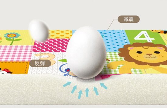 Covor pliabil de joaca cu 2 fete 180*100 cm pentru bebe