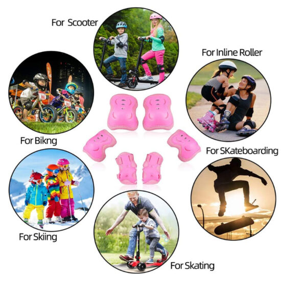 Set 3 protectii captusite pentru role skateboard copii