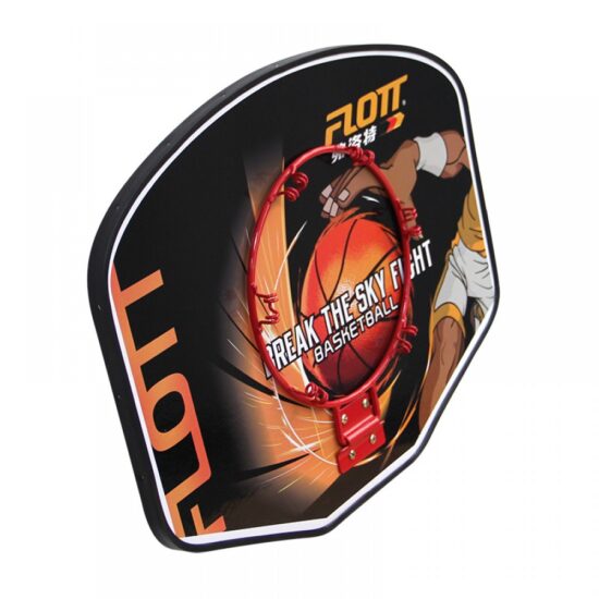 Set Cos de baschet cu inel metalic si minge cauciuc copii