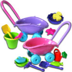 Set jucarii nisip cu roaba sau Carucior landou pentru papusi