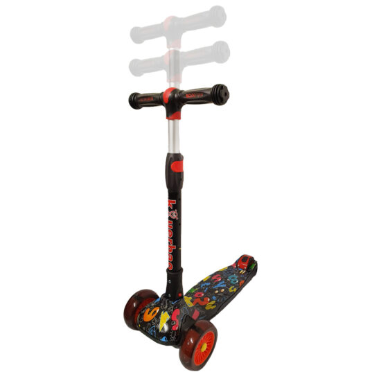 Trotineta copii cu 3 roti late luminoase si pliabila PC62B12