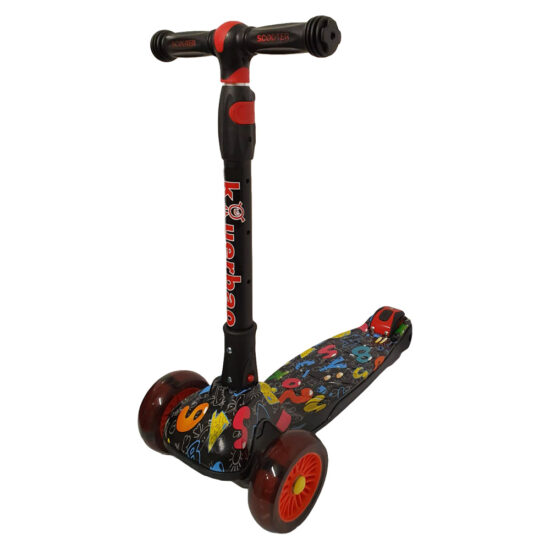 Trotineta copii cu 3 roti late luminoase si pliabila PC62B12