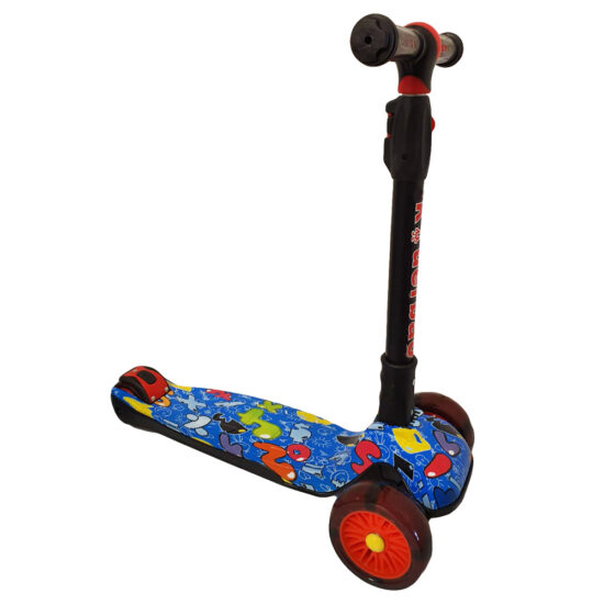 Trotineta copii cu 3 roti late luminoase si pliabila PC62B12