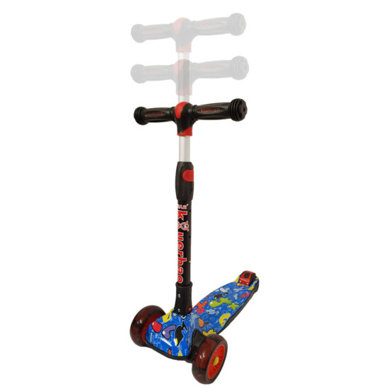 Trotineta copii cu 3 roti late luminoase si pliabila PC62B12