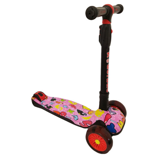 Trotineta copii cu 3 roti late luminoase si pliabila PC62B12