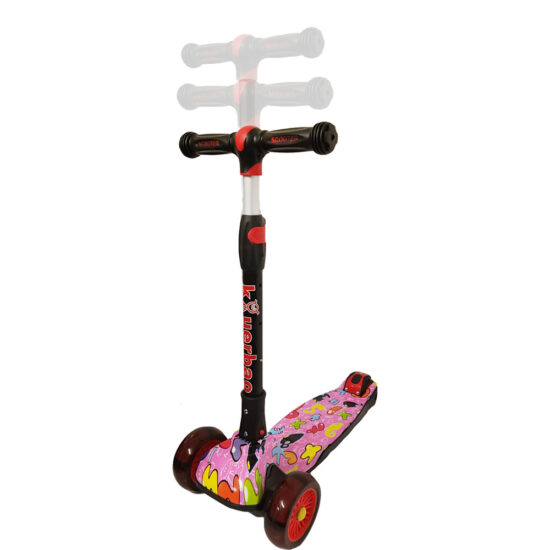 Trotineta copii cu 3 roti late luminoase si pliabila PC62B12