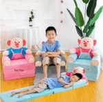 Fotoliu extensibil Porcusorul cu 4 placi Scaun dublu copii