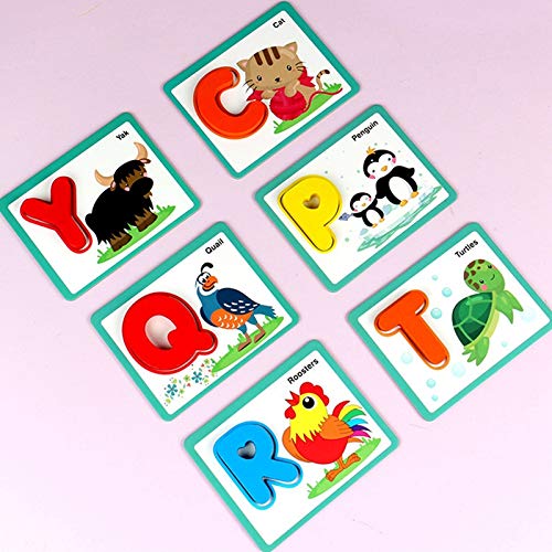 Joc carduri cu animale si litere 3D Alfabetul A-Z 52 piese