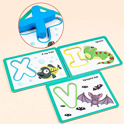 Joc carduri cu animale si litere 3D Alfabetul A-Z 52 piese
