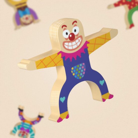 Joc stivuirea clovnilor Construim Bowling Domino lemn