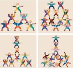 Joc stivuirea clovnilor Construim Bowling Domino lemn