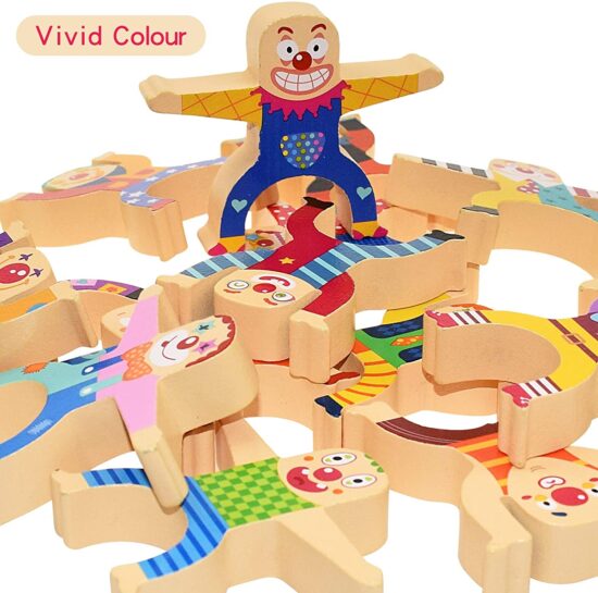 Joc stivuirea clovnilor Construim Bowling Domino lemn