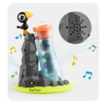 Jucarie Montessori Hranim corbul in picioare pe stanca