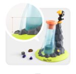 Jucarie Montessori Hranim corbul in picioare pe stanca