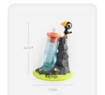 Jucarie Montessori Hranim corbul in picioare pe stanca