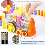 Jucarie de construit Trenul electric transparent Domino colorat