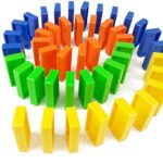 Jucarie de construit Trenul electric transparent Domino colorat