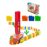 Jucarie de construit Trenul electric transparent Domino colorat