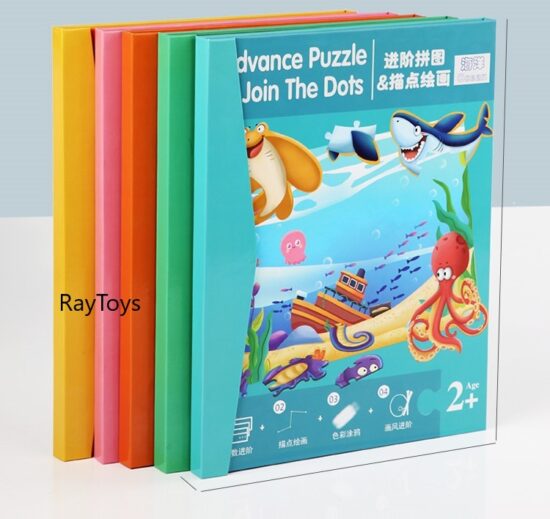 Puzzle magnetic Carte cu desen pe puncte si carioci