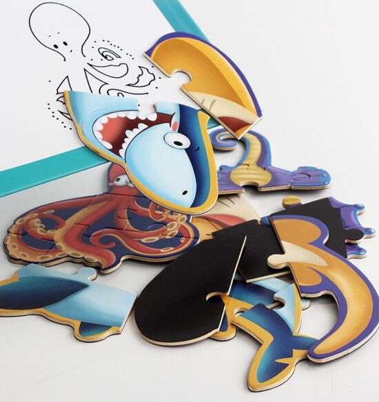 Puzzle magnetic Carte cu desen pe puncte si carioci