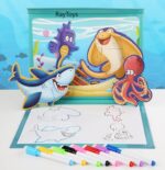 Puzzle magnetic Carte cu desen pe puncte si carioci