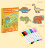 Puzzle magnetic Carte cu desen pe puncte si carioci