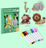 Puzzle magnetic Carte cu desen pe puncte si carioci