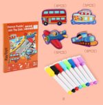 Puzzle magnetic Carte cu desen pe puncte si carioci