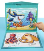 Puzzle magnetic Carte cu desen pe puncte si carioci
