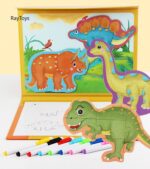 Puzzle magnetic Carte cu desen pe puncte si carioci