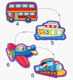 Puzzle magnetic Carte cu desen pe puncte si carioci