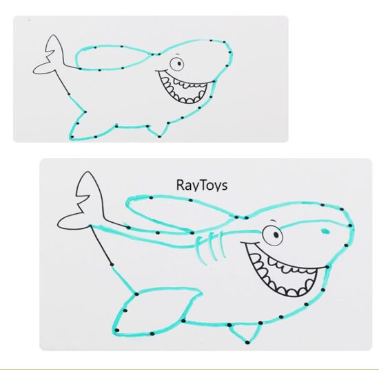 Puzzle magnetic Carte cu desen pe puncte si carioci