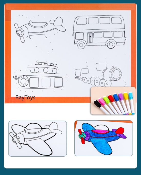 Puzzle magnetic Carte cu desen pe puncte si carioci