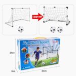 Set 2 Porti de fotbal cu plasa pompa si minge sport copii