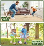 Set 2 Porti de fotbal cu plasa pompa si minge sport copii