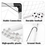 Set 2 Porti de fotbal cu plasa pompa si minge sport copii