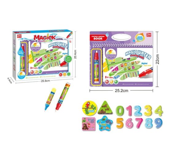 Carte magica de colorat cu apa Desen cu marker reutilizabil