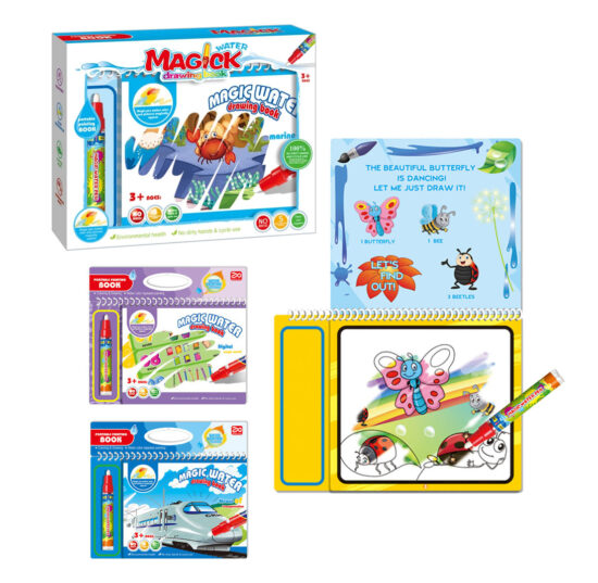 Carte magica de colorat cu apa Desen cu marker reutilizabil