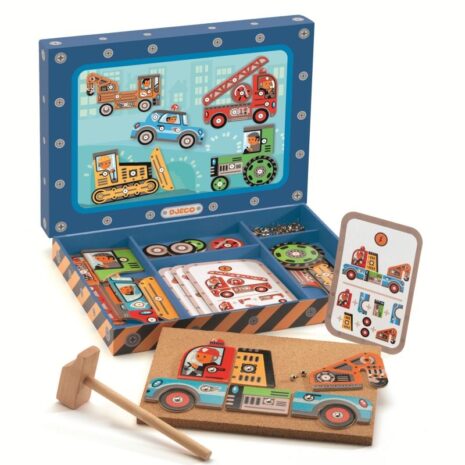 Garaj din lemn copii Vehicule de asamblat Tap Tap Djeco