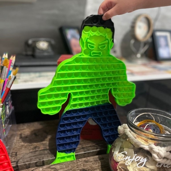 Hulk si Spiderman Jucarie Pop It antistres Mascote silicon